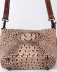 American Darling Crocodile Embossed Genuine Leather Women Bag Western Handbag Purse