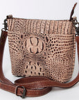 American Darling Crocodile Embossed Genuine Leather Women Bag Western Handbag Purse