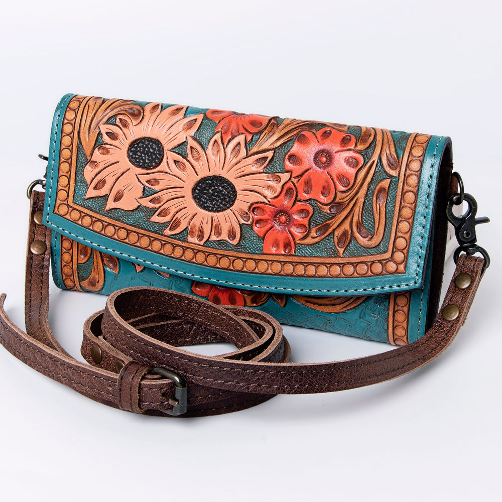 American Darling Wallet Hand Tooled Genuine Leather women bag western handbag purse