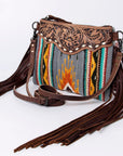 American Darling Saddle Blanket Genuine Leather Women Bag Western Handbag Purse