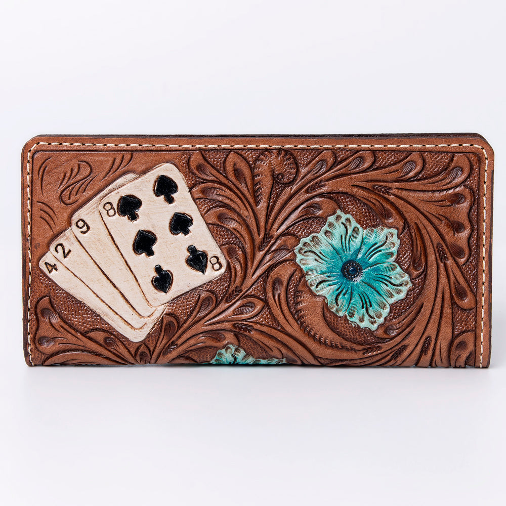 American Darling Clutch Hand Tooled Genuine Leather Women Bag Western Handbag Purse