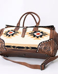American Darling ADBG516 Duffel Hand Tooled Saddle Blanket Genuine Leather Women Bag Western Handbag Purse