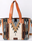 American Darling Tote Saddle Blanket Genuine Leather Women Bag Western Handbag Purse