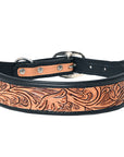 HILASON Western Genuine Leather Heavy Duty Dog Collar Floral Tooled