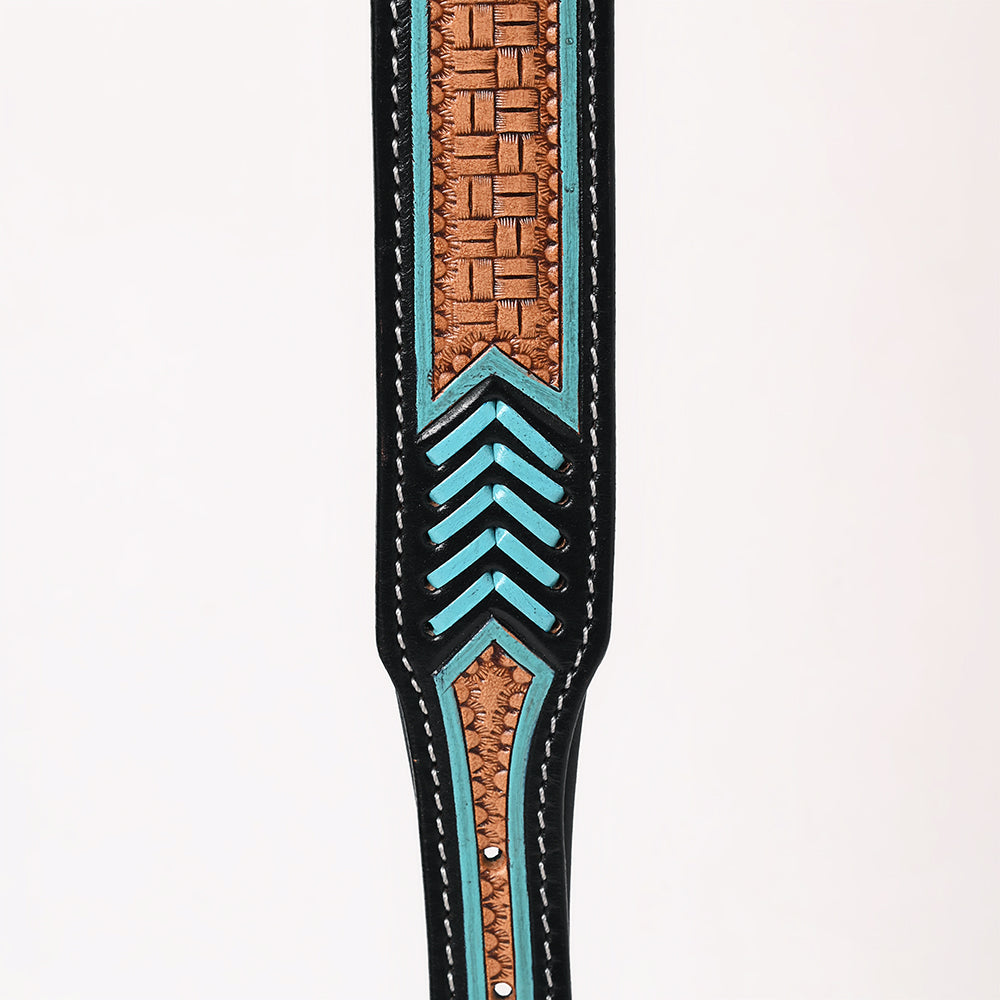 HIlason Genuine Leather Dog Collar Hand Tooled