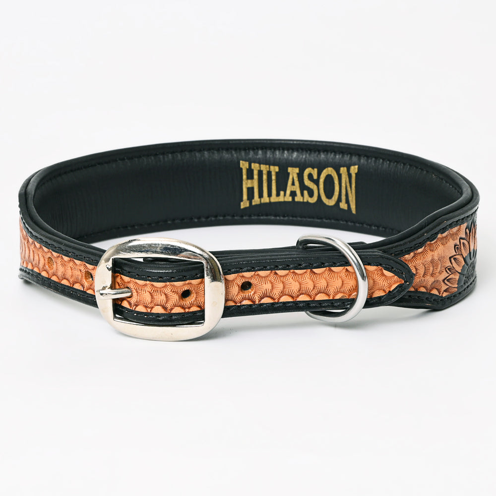 HILASON Western Genuine Leather Heavy Duty Hand Painted Dog Collar