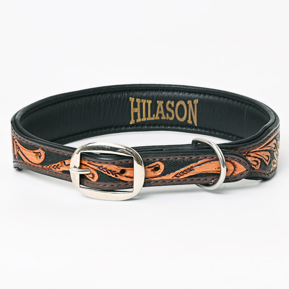 HILASON Western Genuine Leather Heavy Duty Hand Painted Dog Collar