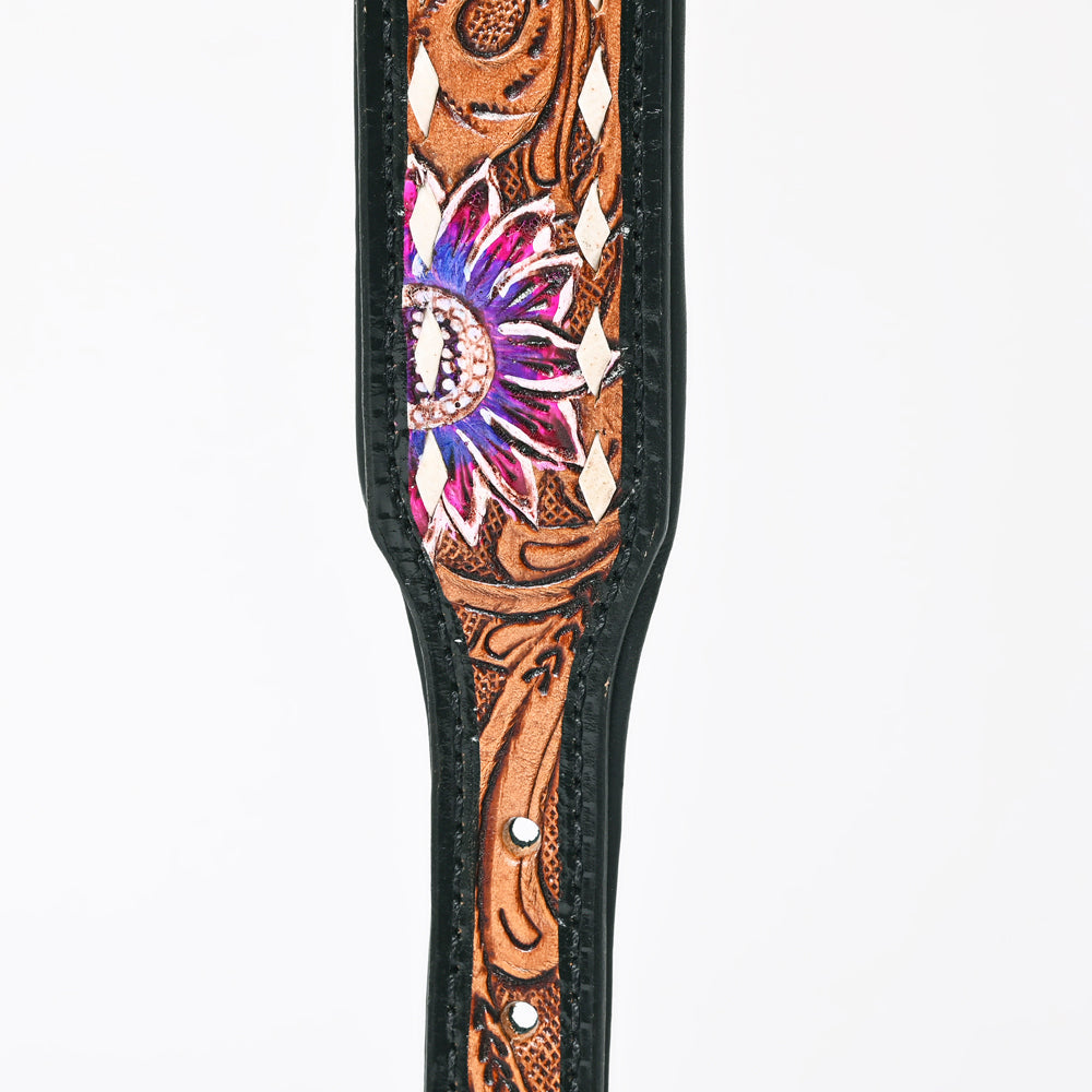 HILASON Western Genuine Leather Heavy Duty Hand Painted Dog Collar