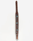 HILASON Western Genuine Leather Heavy Duty Dog Collar Floral Tooled