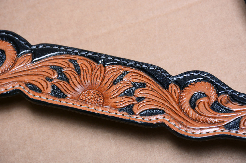 COMFYTACK Western Horse Headstall Breast Collar Tack Genuine American Leather