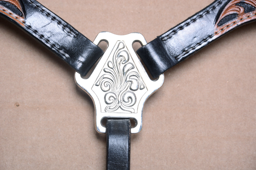 COMFYTACK Western Horse Headstall Breast Collar Tack Genuine American Leather