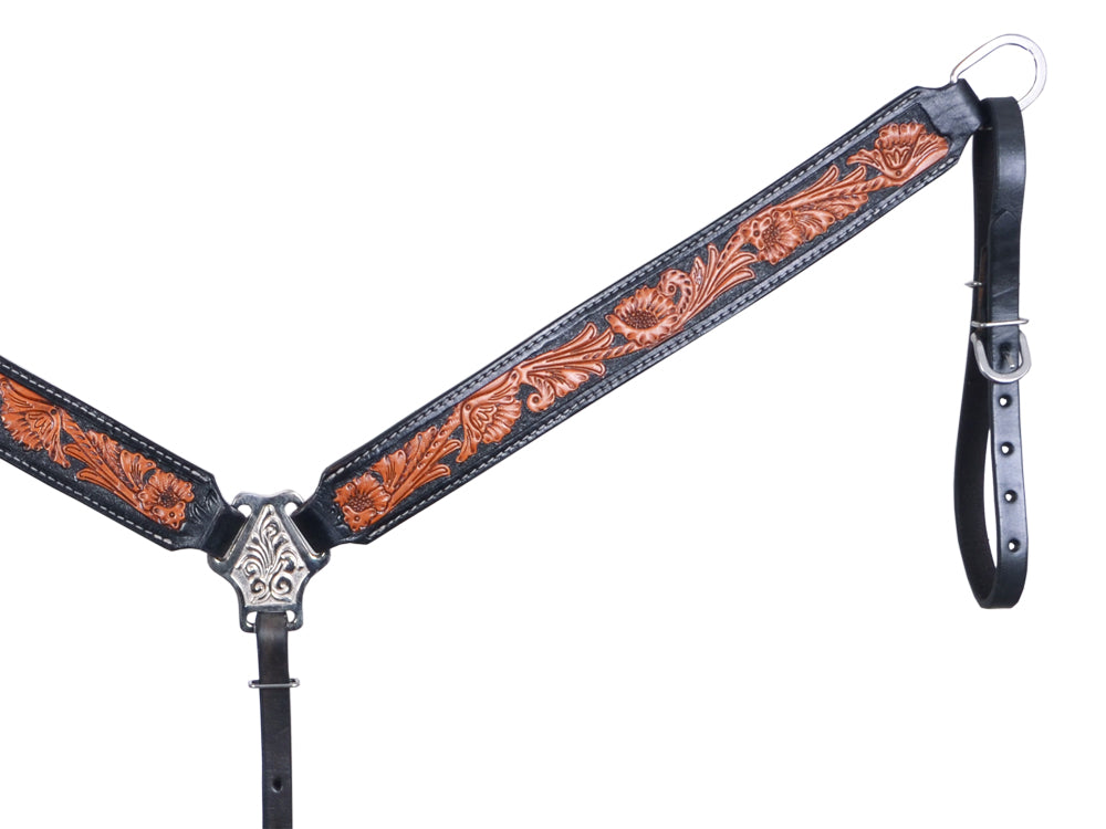 COMFYTACK Western Horse Headstall Breast Collar Tack Genuine American Leather