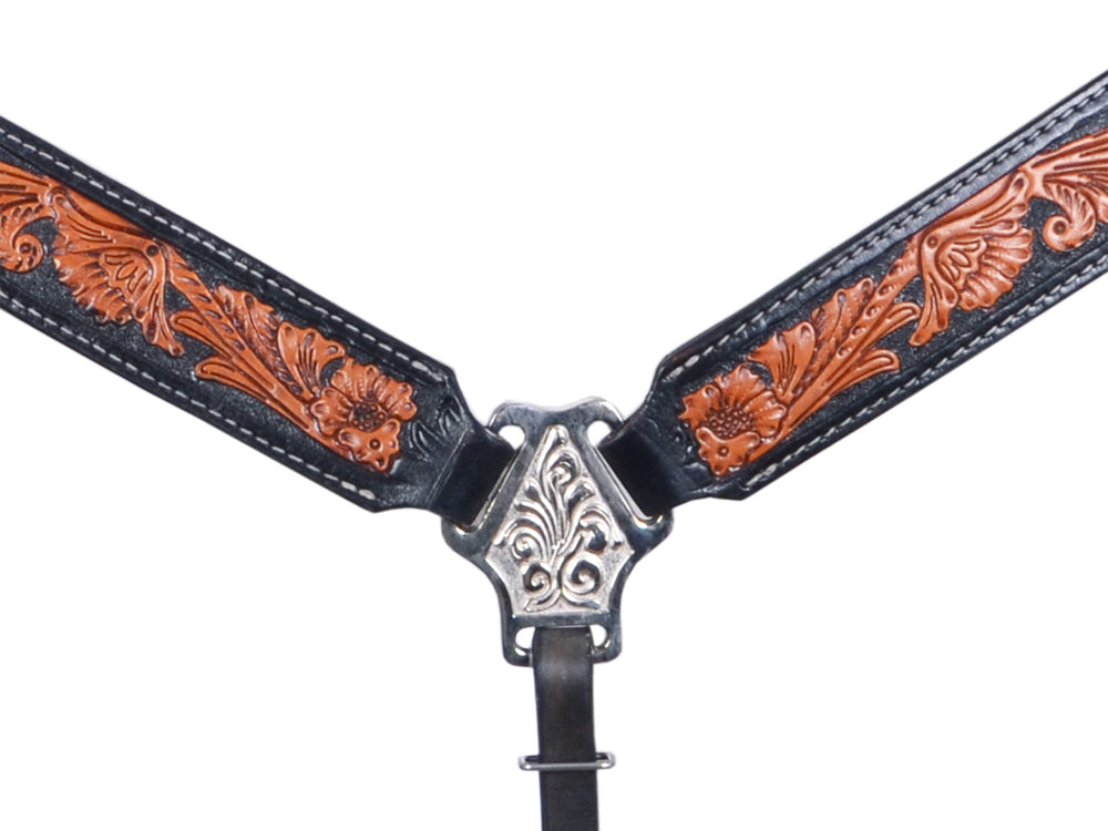 COMFYTACK Western Horse Headstall Breast Collar Tack Genuine American Leather