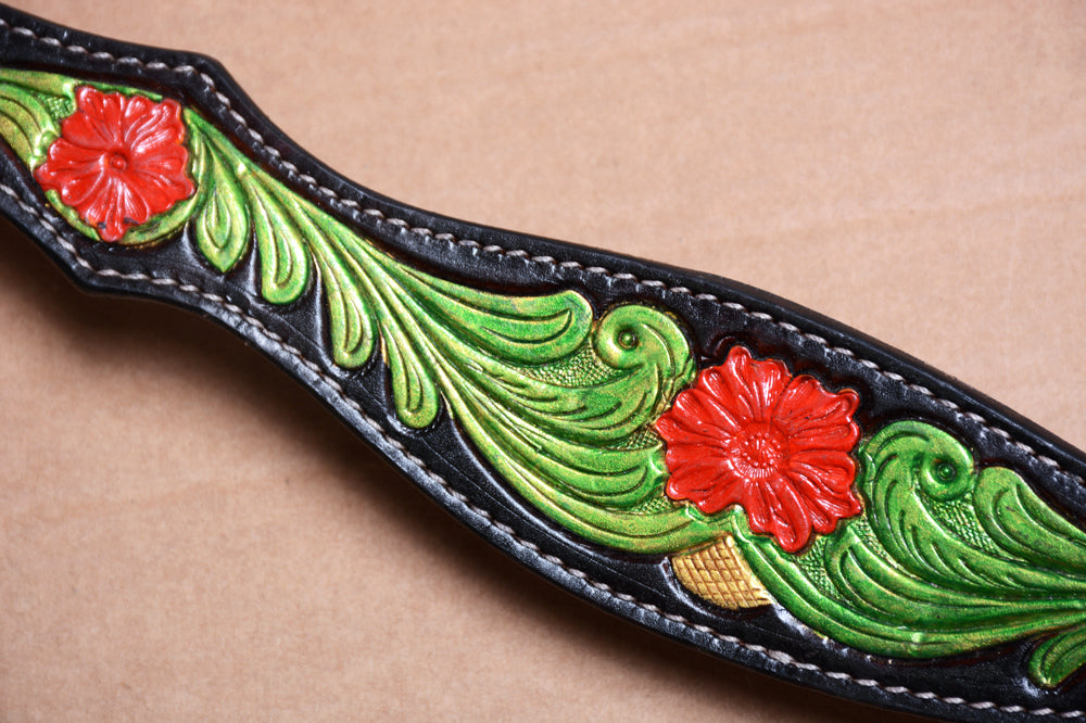 COMFYTACK Western Horse Headstall Breast Collar Tack Genuine American Leather