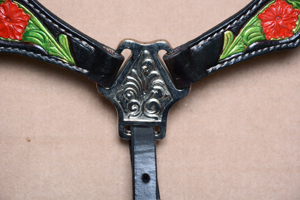 COMFYTACK Western Horse Headstall Breast Collar Tack Genuine American Leather