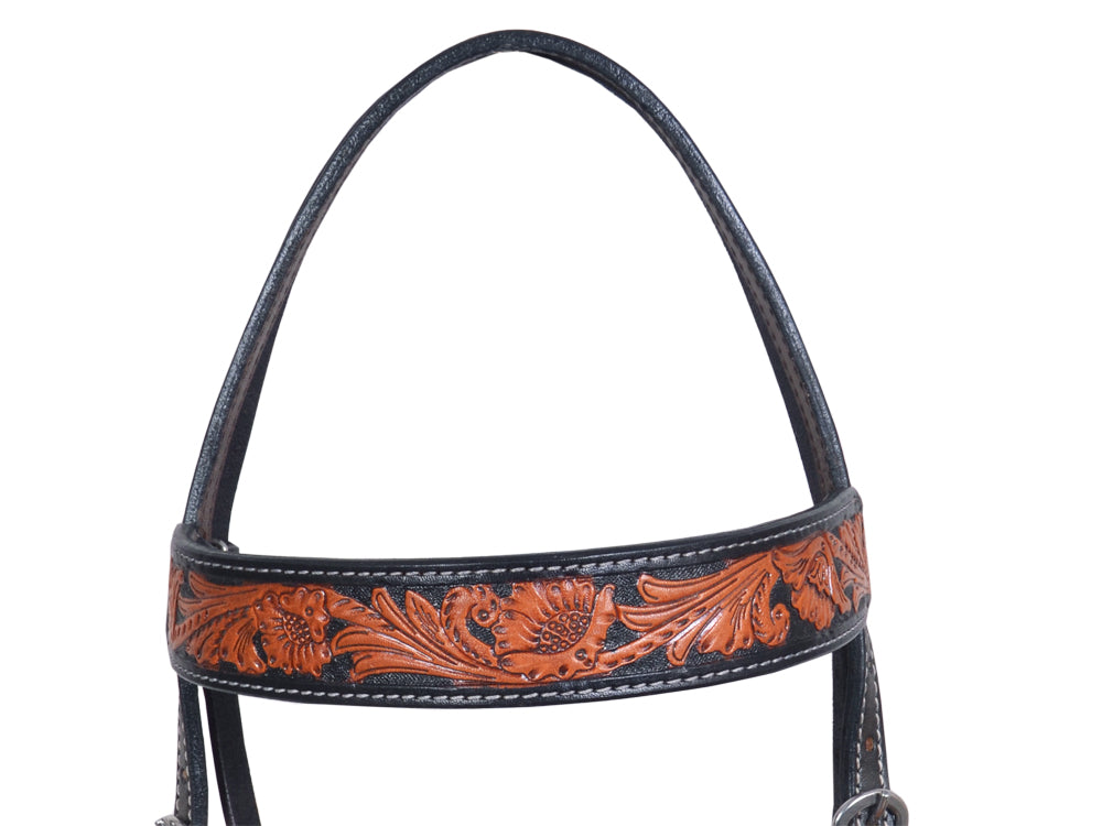 COMFYTACK Western Horse Headstall Breast Collar Tack Genuine American Leather