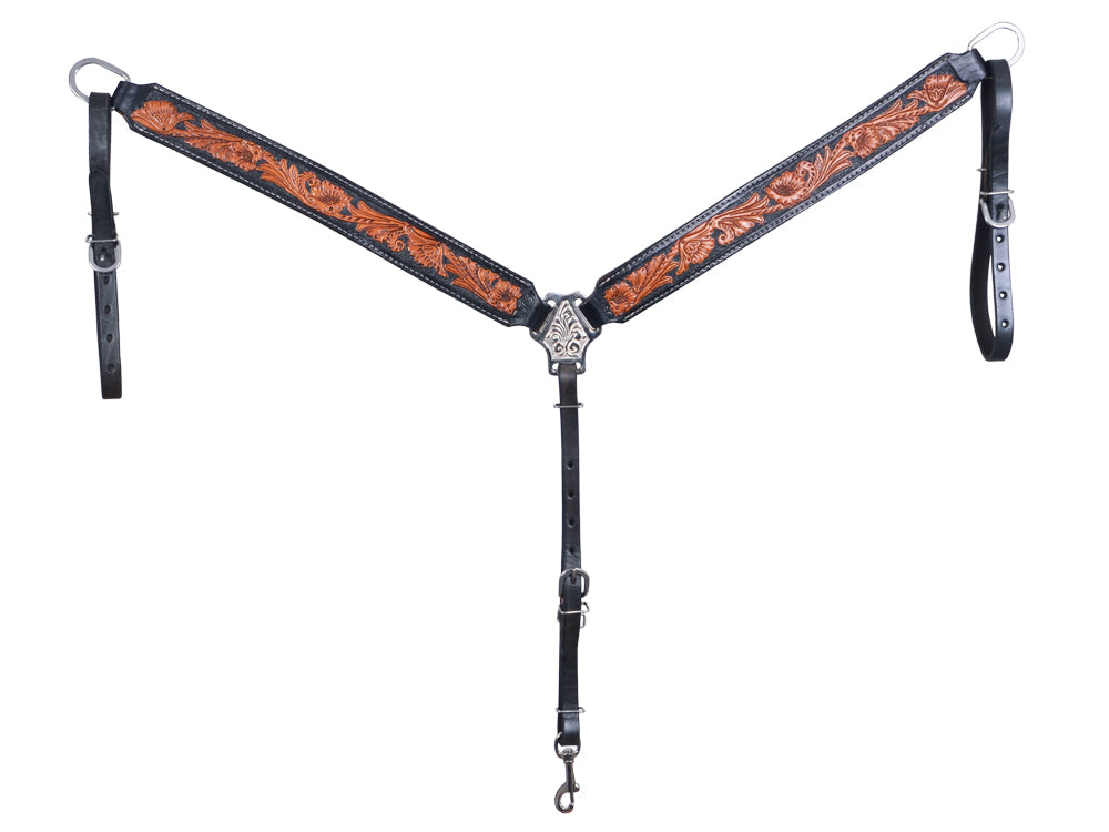 COMFYTACK Western Horse Headstall Breast Collar Tack Genuine American Leather