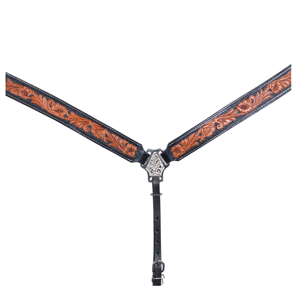 COMFYTACK Western Horse Headstall Breast Collar Tack Genuine American Leather