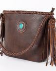 American Darling Hair On Genuine Leather Women Bag Western Handbag Purse