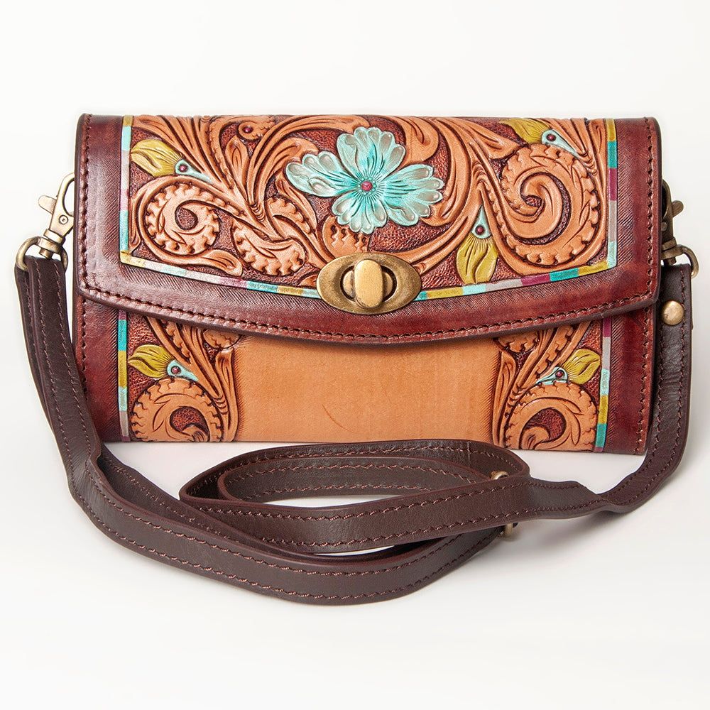 American Darling Hand Tooled Genuine Leather Women Bag Western Handbag Purse