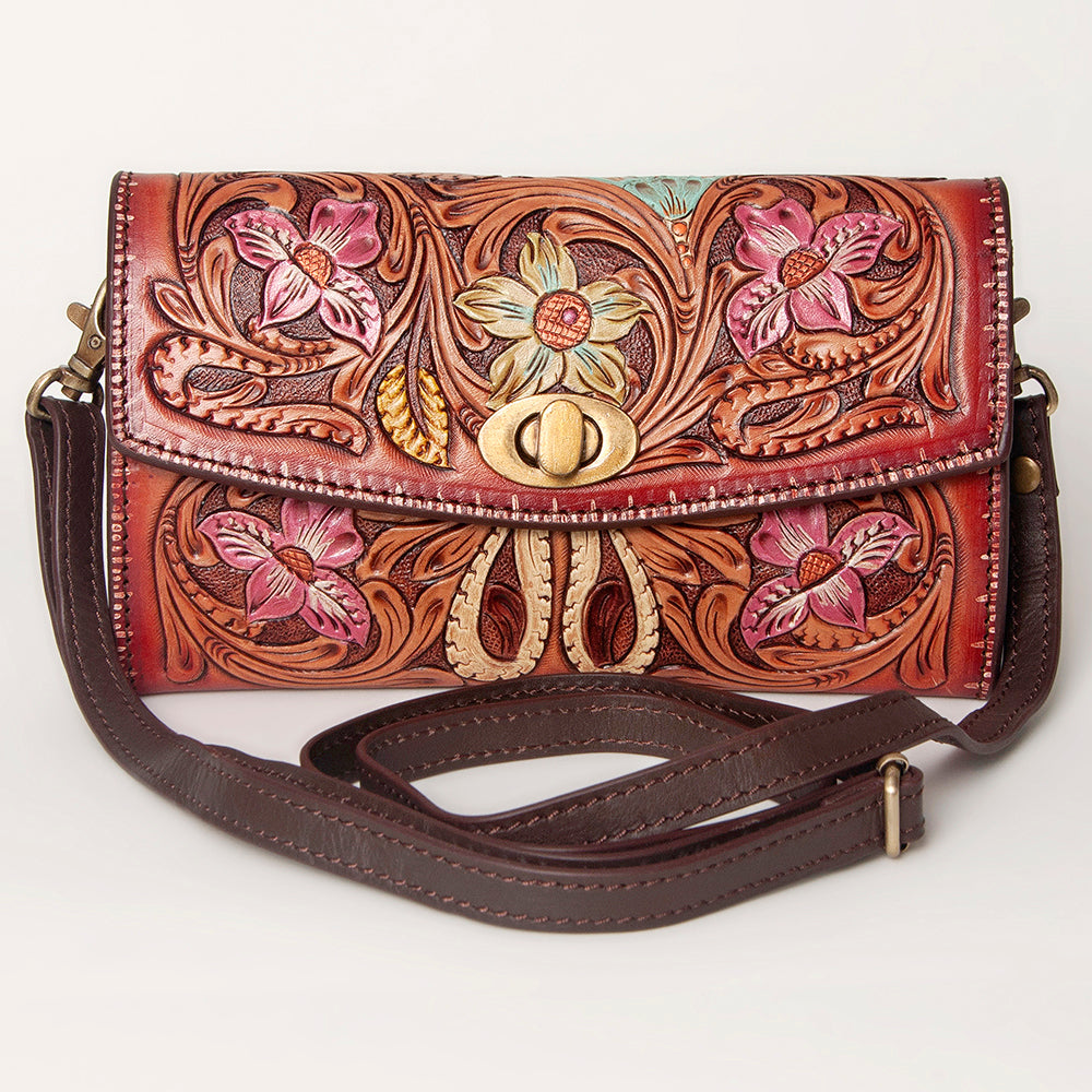 American Darling Hand Tooled Genuine Leather Women Bag Western Handbag Purse