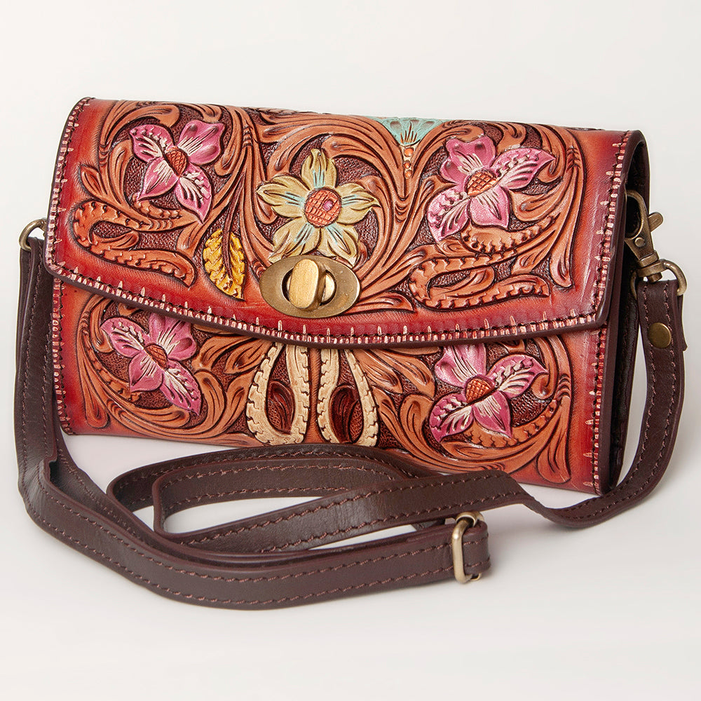 American Darling Hand Tooled Genuine Leather Women Bag Western Handbag Purse