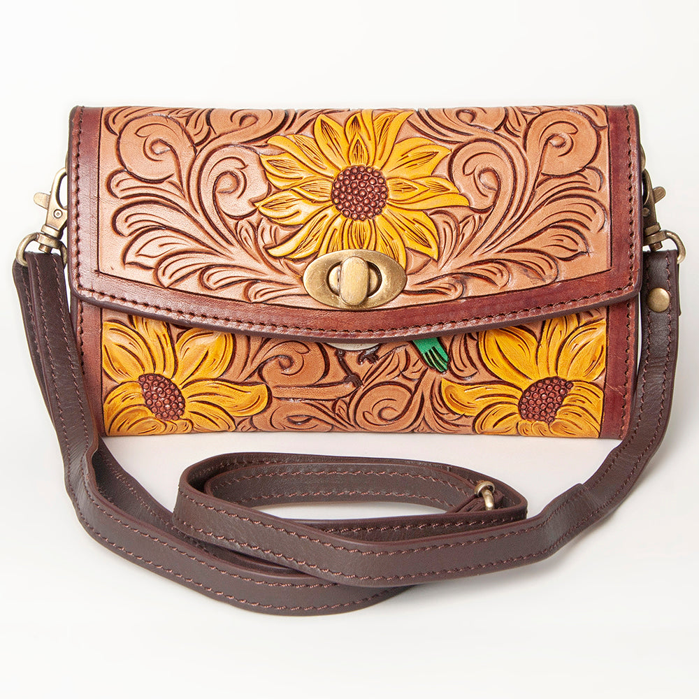 American Darling Hand Tooled Genuine Leather Women Bag Western Handbag Purse