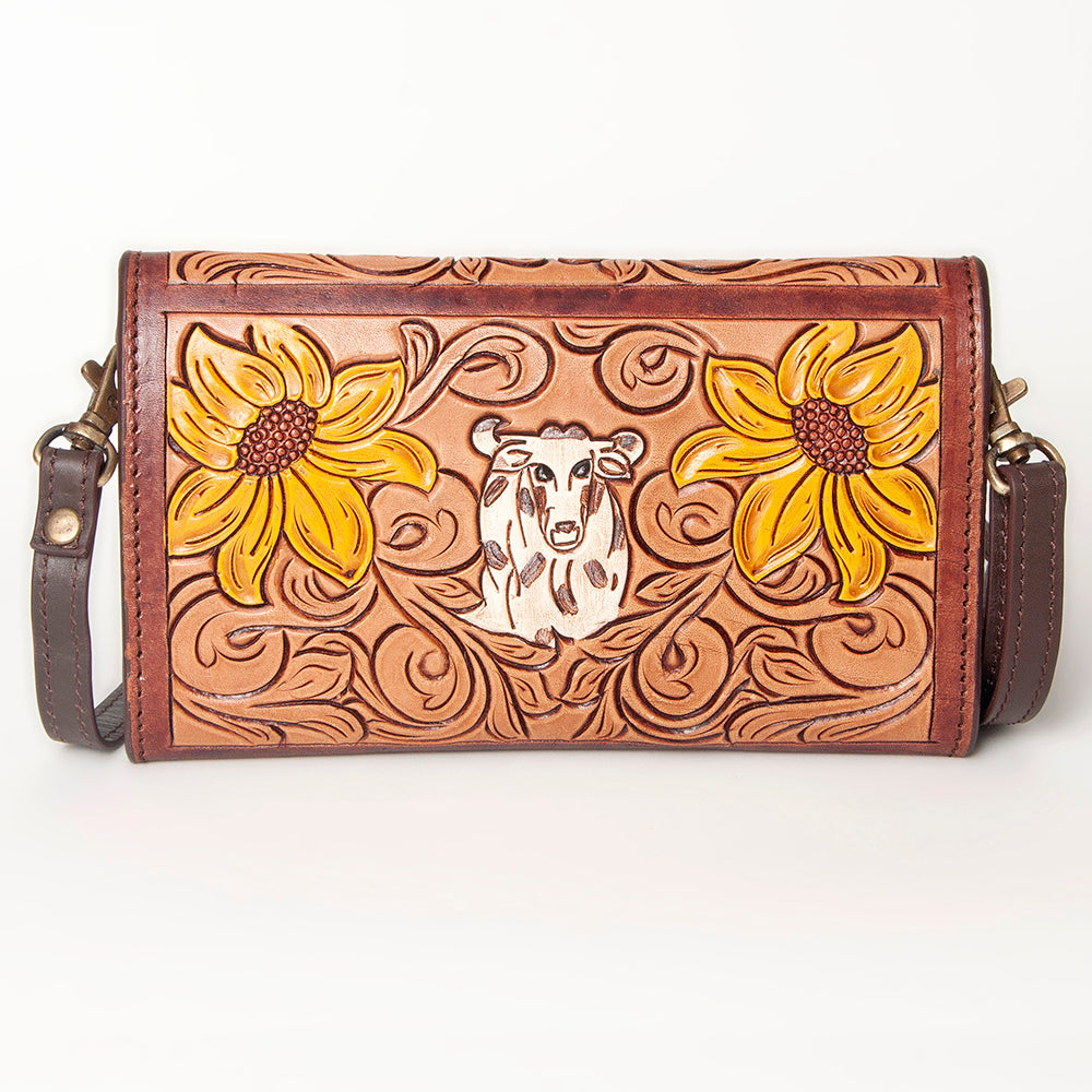 American Darling Hand Tooled Genuine Leather Women Bag Western Handbag Purse