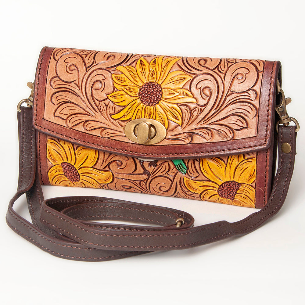 American Darling Hand Tooled Genuine Leather Women Bag Western Handbag Purse