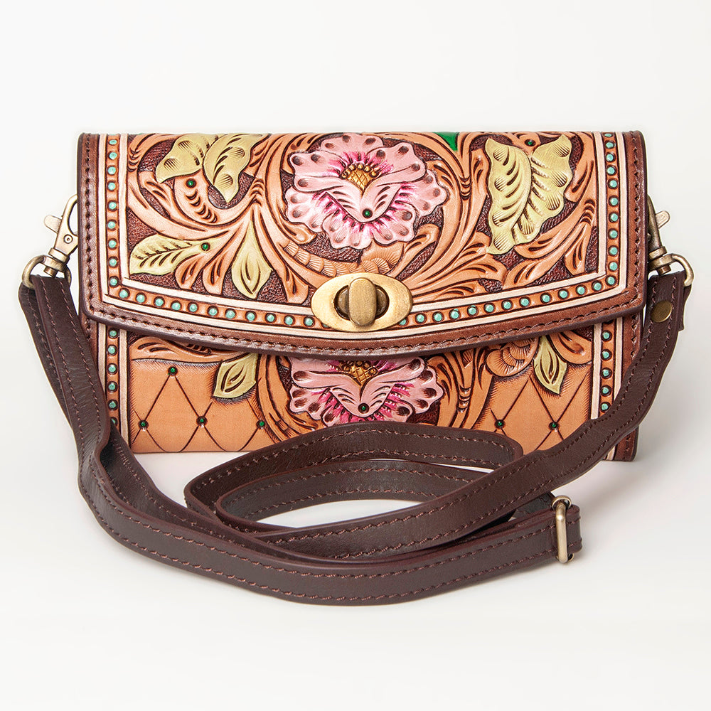 American Darling Hand Tooled Genuine Leather Women Bag Western Handbag Purse