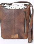 American Darling ADBG1074 Chaps Bag Hand Tooled Hair-On Genuine Leather Women Bag Western Handbag Purse