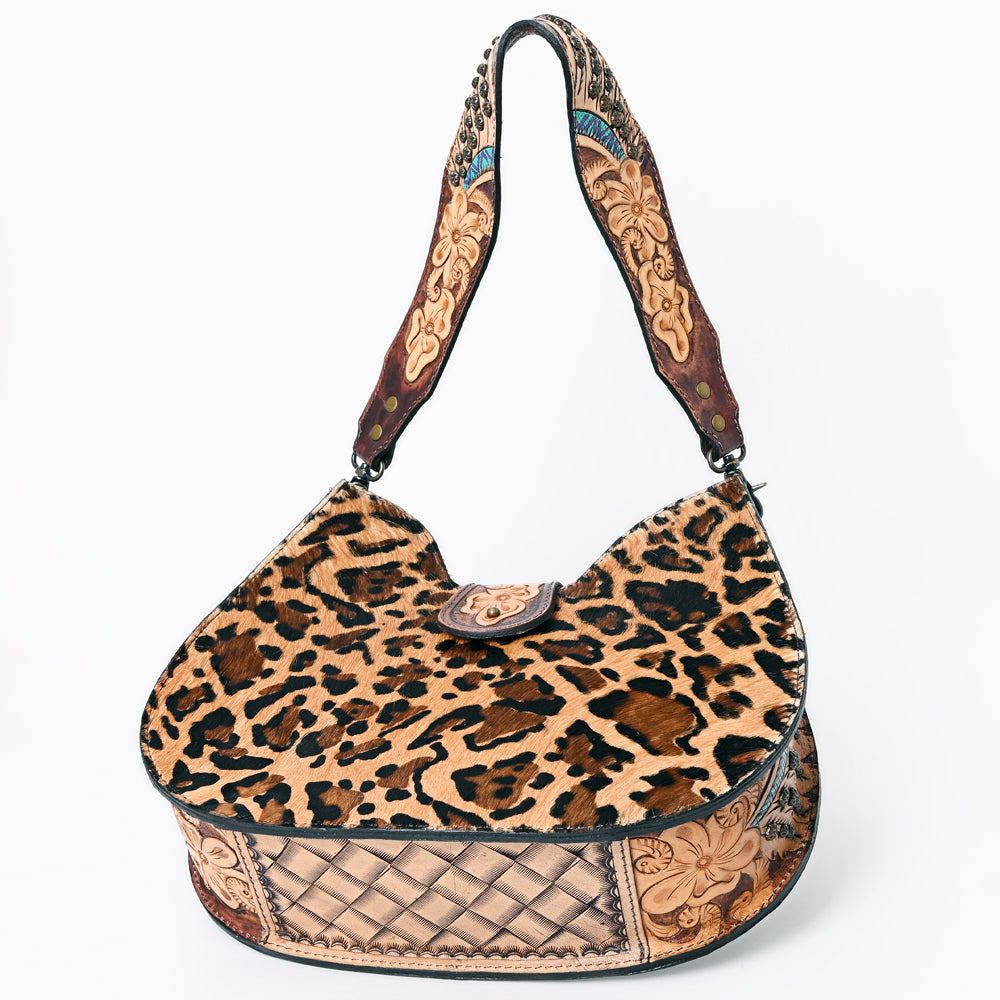 American Darling Hobo Hand Tooled Hair-On Genuine Leather women bag western handbag purse