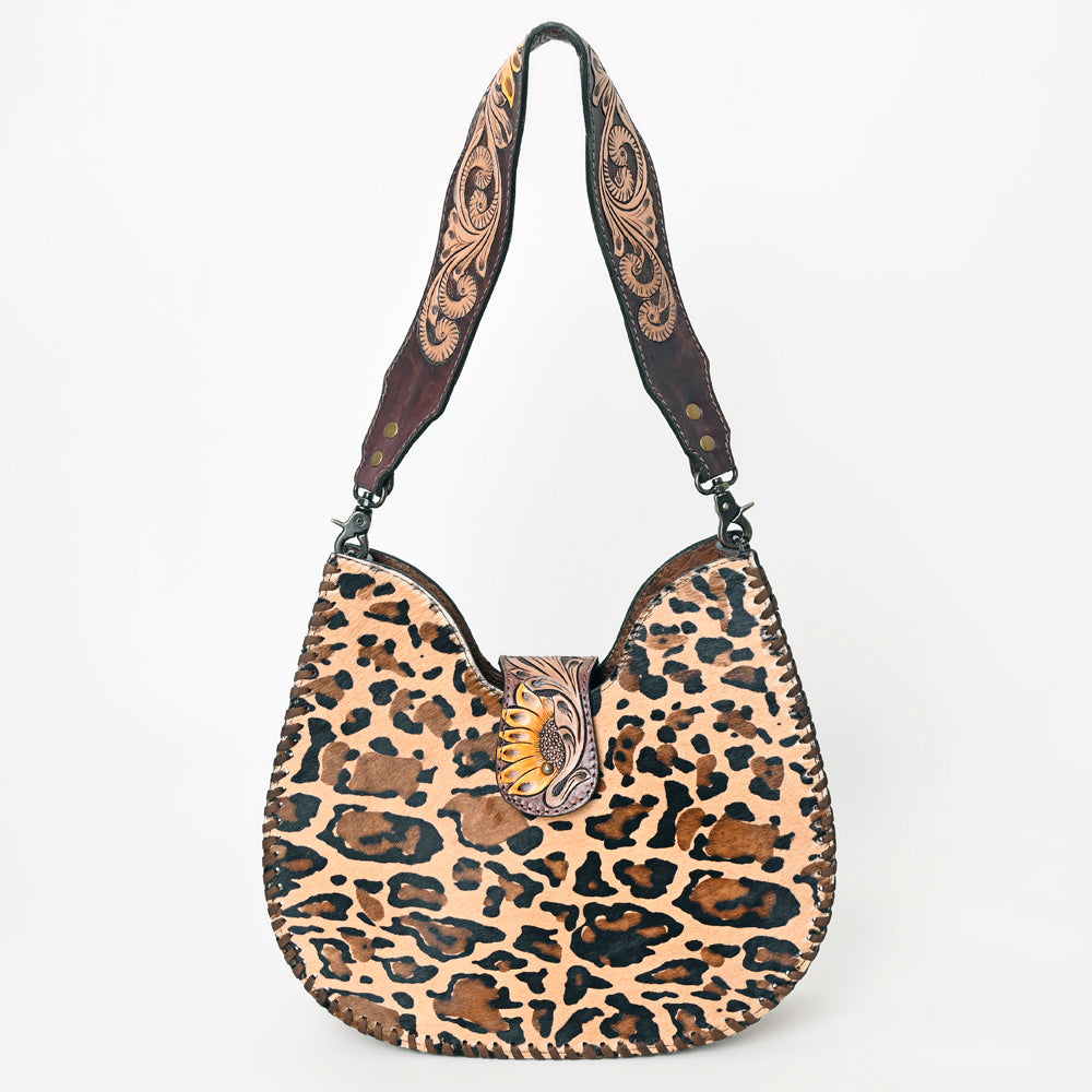 American Darling Hobo Hand Tooled Hair-On Genuine Leather women bag western handbag purse