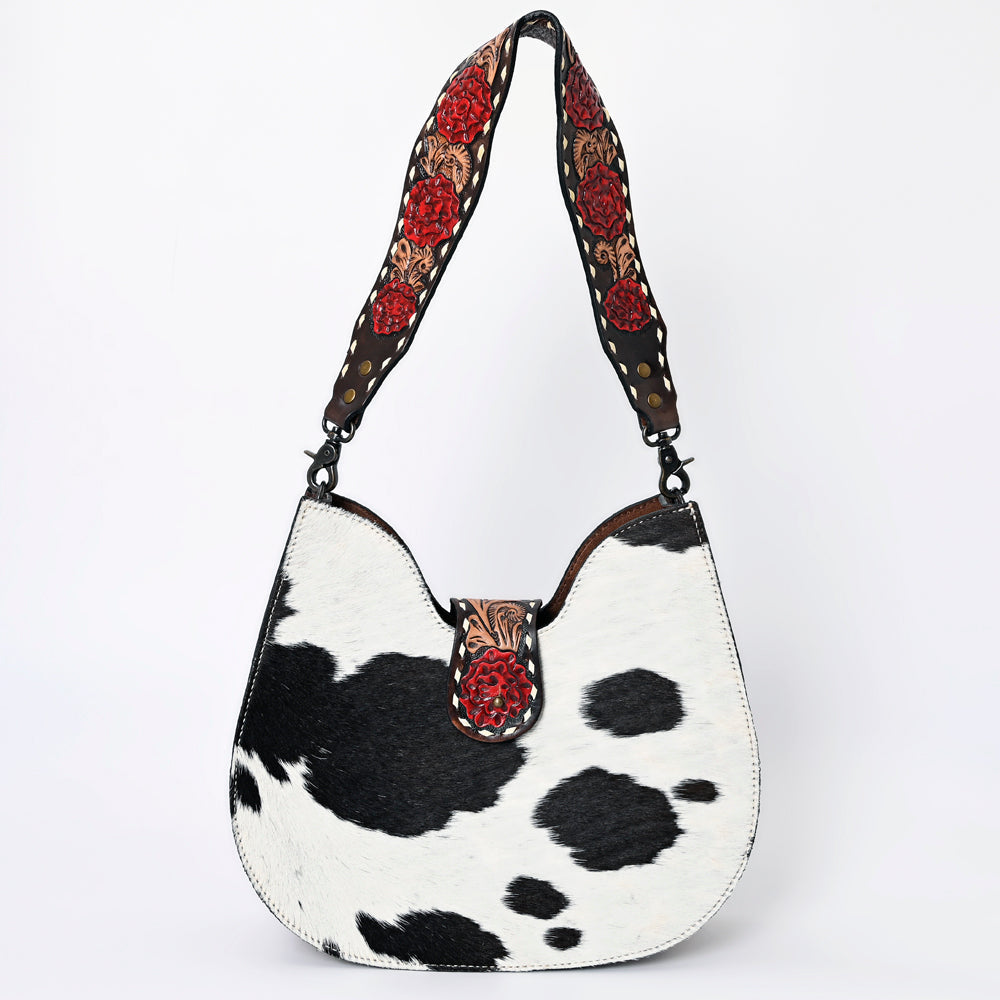 American Darling Hobo Hand Tooled Hair-On Genuine Leather women bag western handbag purse