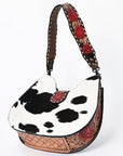 American Darling Hobo Hand Tooled Hair-On Genuine Leather women bag western handbag purse
