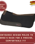 32" X 30" Hilason Horse Saddle PAD Western Contoured Wool Felt Moisture Wicking Black