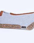 32" X 30" Hilason Horse Western Contoured Wool Felt Therapeutic Saddle Pad Grey