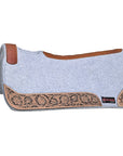 32" X 30" Hilason Horse Western Contoured Wool Felt Therapeutic Saddle Pad Grey