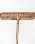 Comfytack Horse Saddle Flank Cinch Girth Handtooled Leather W/ Billets Antique Tan