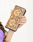 American Darling Hand Tooled Genuine Leather Women Bag Western Handbag Purse