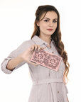 American Darling Hand Tooled Genuine Leather Women Bag Western Handbag Purse