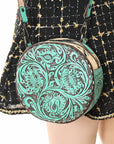 American Darling Hand Tooled Genuine Leather Women Bag Western Handbag Purse