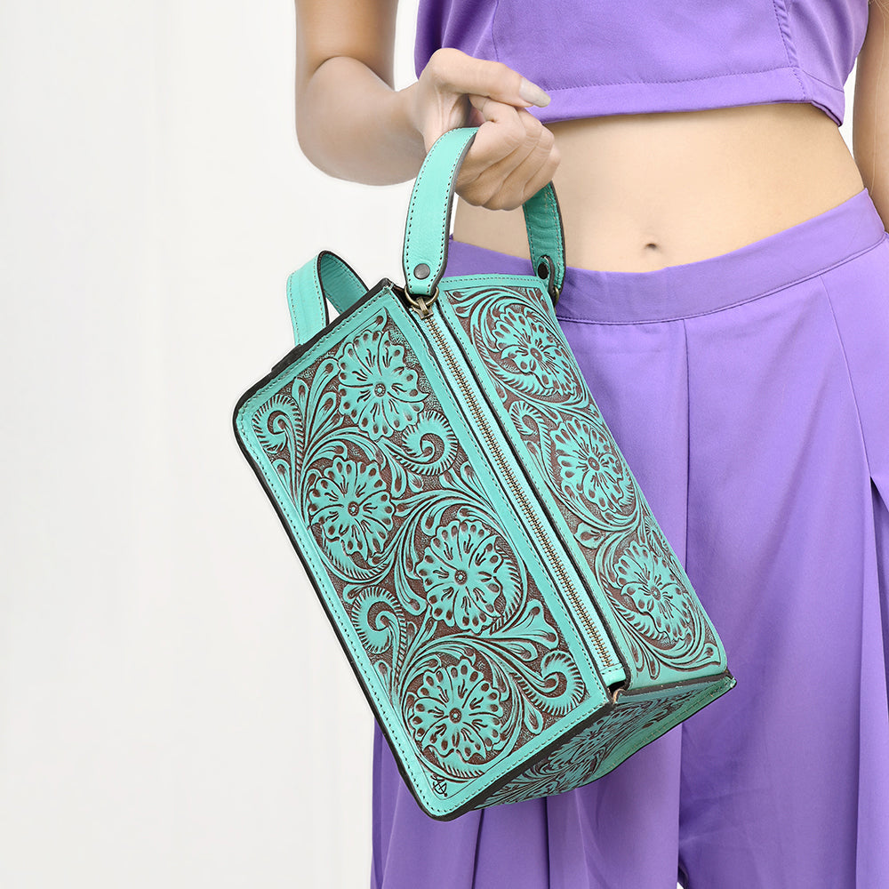 American Darling Hand Tooled Genuine Leather Women Bag Western Handbag Purse