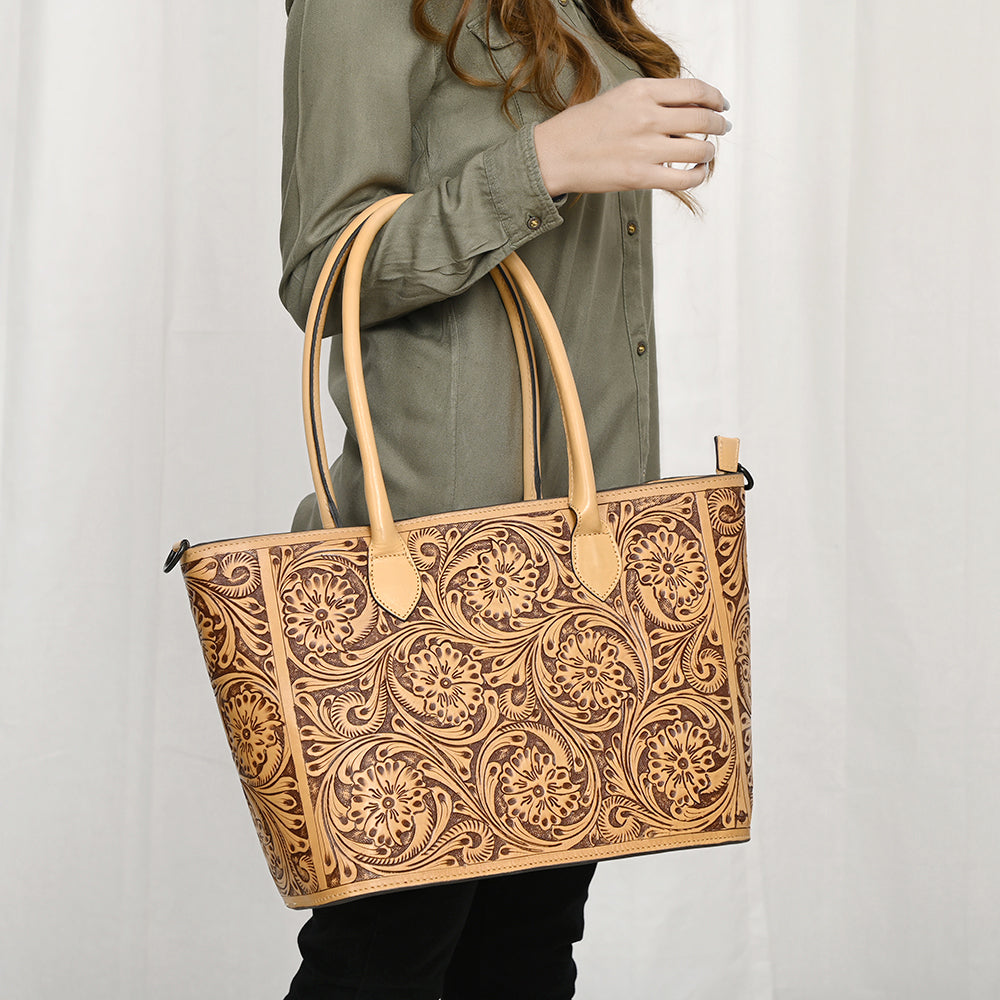 ADBGZ734A American Darling Hand Tooled Genuine Leather Women Bag Western Handbag Purse