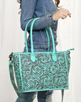 ADBGZ734B American Darling Hand Tooled Genuine Leather Women Bag Western Handbag Purse