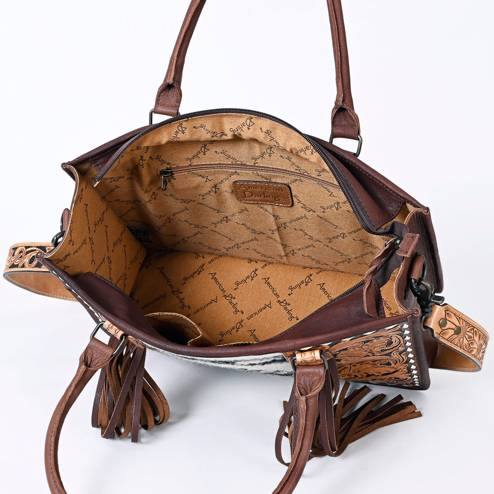 American Darling Briefcase Hand Tooled Saddle Blanket Genuine Leather women bag western handbag purse