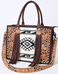 American Darling Briefcase Hand Tooled Saddle Blanket Genuine Leather women bag western handbag purse