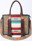 American Darling Briefcase Hand Tooled Saddle Blanket Genuine Leather women bag western handbag purse