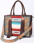 American Darling Briefcase Hand Tooled Saddle Blanket Genuine Leather women bag western handbag purse