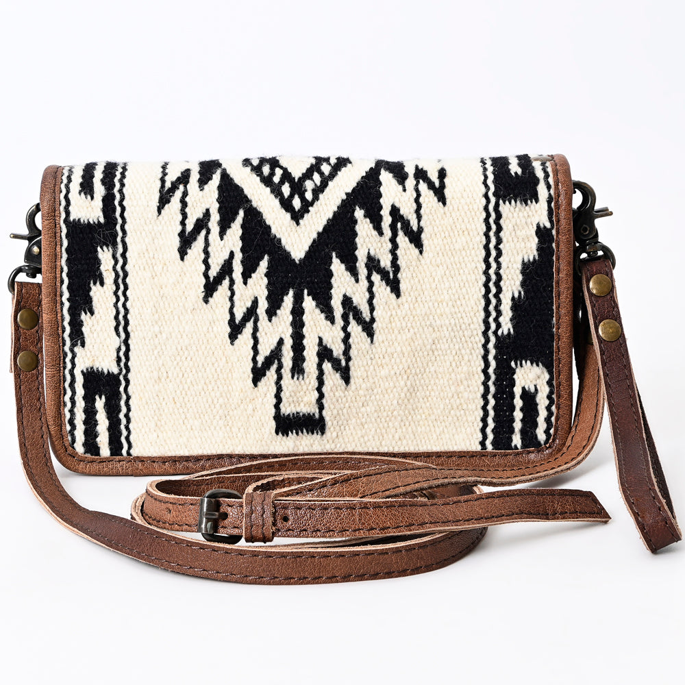 American Darling ORGANISER Upcycled Wool Genuine Leather women bag western handbag purse